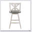 Ensemble de 2 chaises pivotantes à hauteur de comptoir en bois d'hévéa durable avec rotation à 360 degrés pour les cuisines et les salles à manger modernes-1434831421