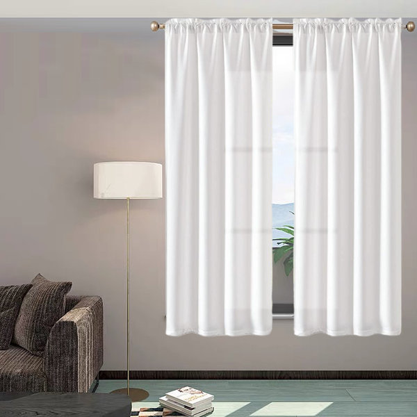 Ebern Designs Polyester Room Darkening Curtain Pair | Wayfair