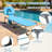 Leva Outdoor Metal Chaise Lounge , Cushion Included-1937638408