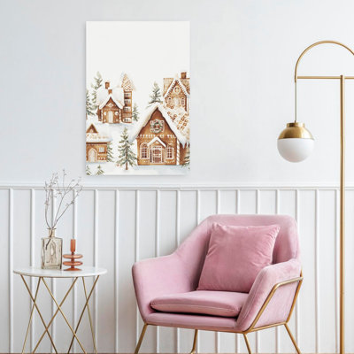 Contemporary Art Abstract Contemporary Winter Architecture Wall Art by Andreas Magnusson - Wrapped Canvas Print