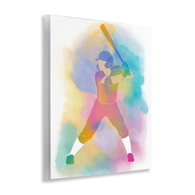 Plaque murale colorée Sports Baseball, design par Marcus Prime