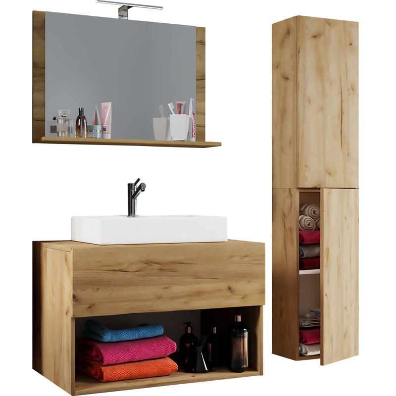 Amelien Bathroom Furniture Suite, Brown