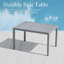5 chaises longues de jardin réglables - gris, structure en aluminium, housse respirante et 2 chaises longues grises. Réglages, aluminium, roues pour un transport facile, installation simple