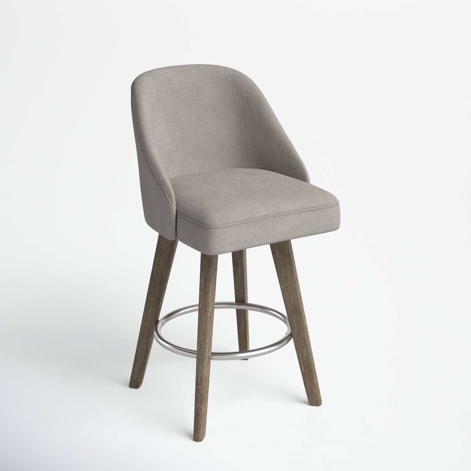 Pearce Swivel Stool, Gray, Counter Stool (25.75” Seat Height), 1