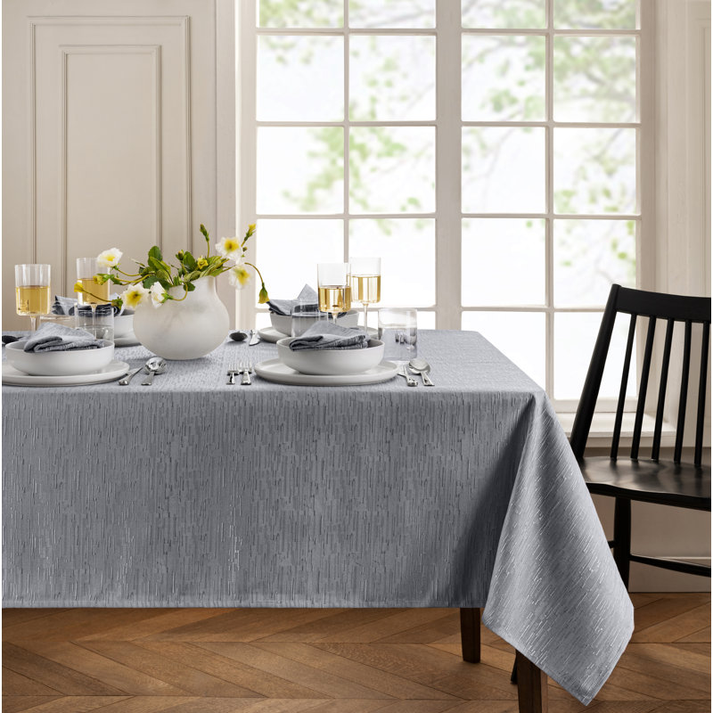 Nappe rectangulaire en polyester Brosh, 102 po x 60 po, Gris