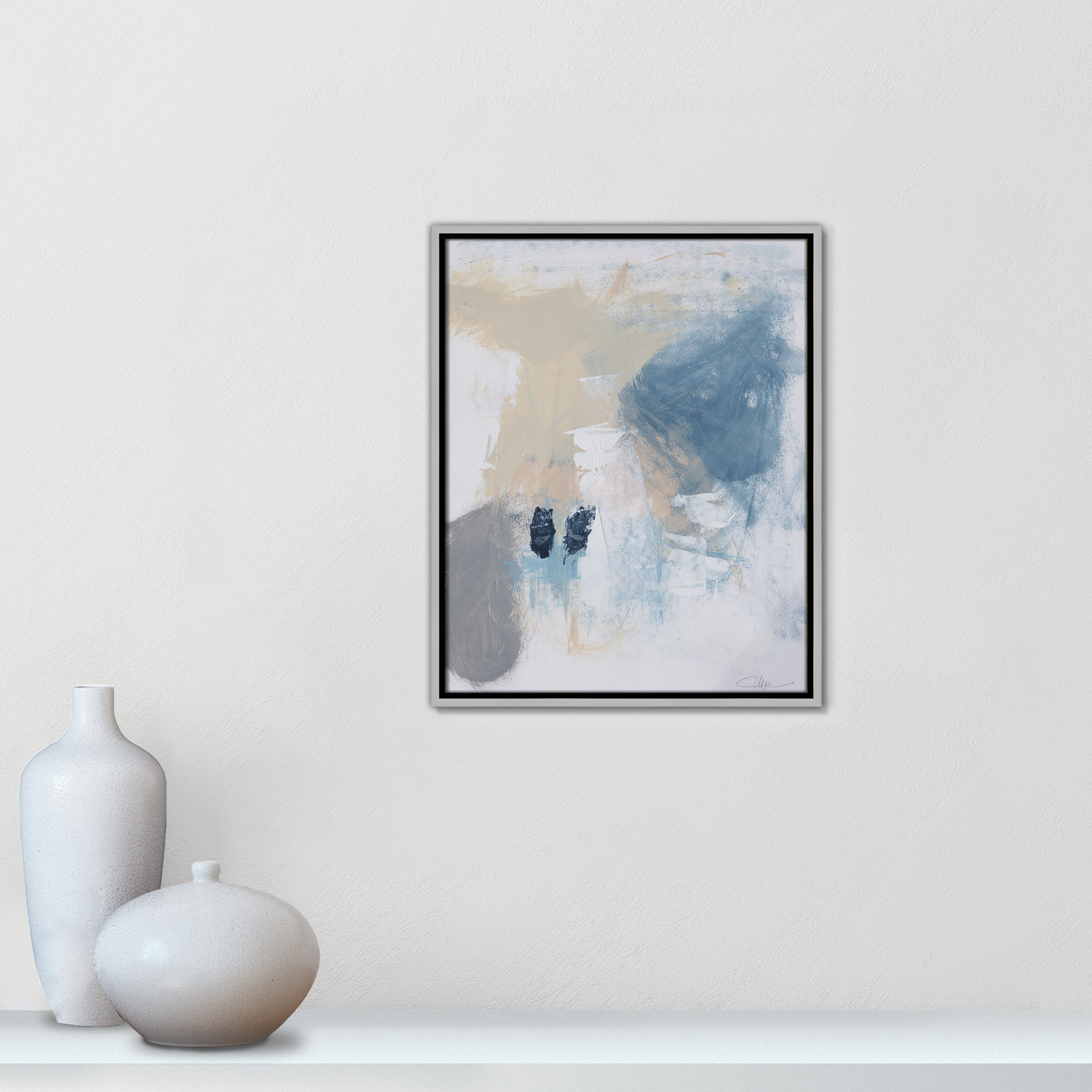 Coastal Carnival II Print by Casa Fine Arts, No Mat, Silver Floater Framed Canvas, 21.5" H x 17.5" W x 2" D