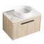 Ensemble de meuble-lavabo moderne 30 po avec lavabo en céramique, meuble-lavabo mural en chêne blanc avec porte à fermeture en douceur-1017120210-1017120207