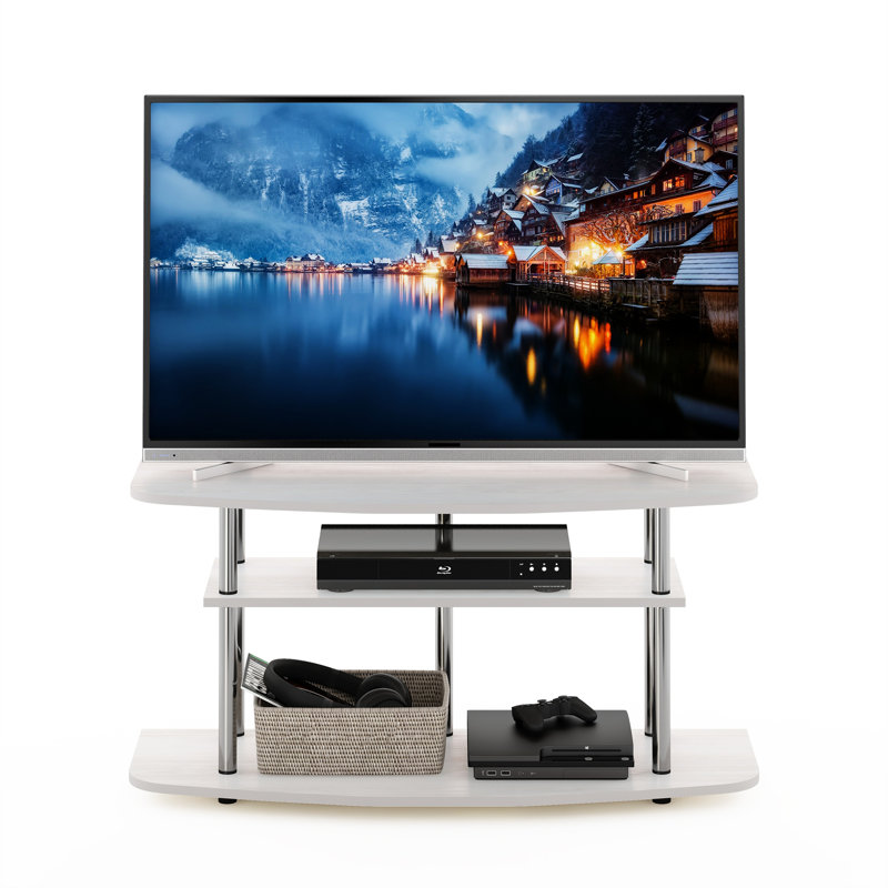 Agness Unfinished TV Stand for TVs up to 50", White Oak
