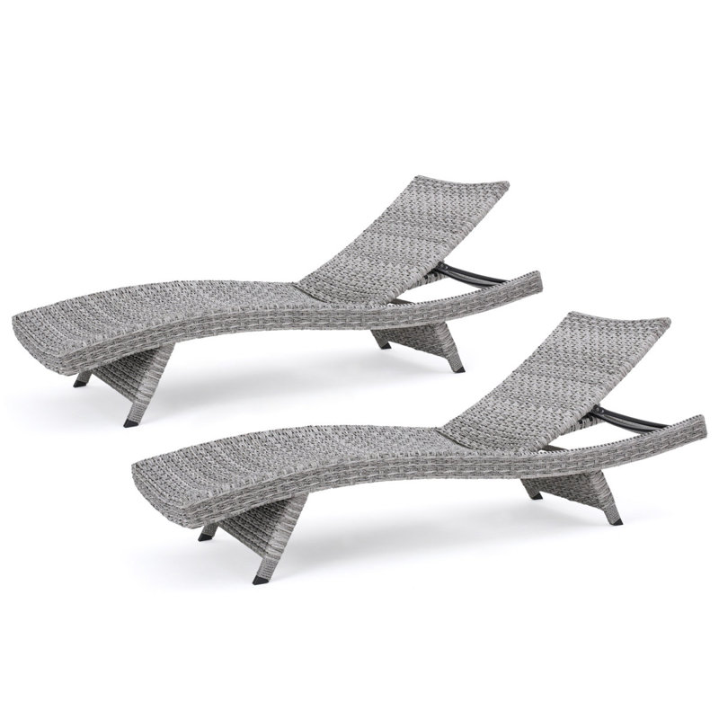 CRETE WICKER CHAISE LOUNGE