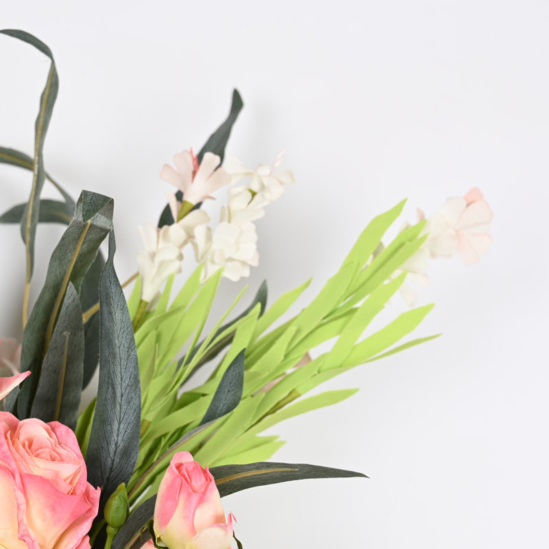 Arrangement floral de pivoine artificielle pour la porte d'entrée