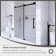 60 In. W X 76 In. H Frameless Single Sliding Glass Shower Doors