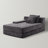 Eliam 85" Oversized Double Indoor Chaise Lounge Chair, 2 Pcs Modular Upholstered Sleeper Sofa Bed with 4 Pillows, No Assembly Flannel Daybed for Living Room and Media Room-118698503