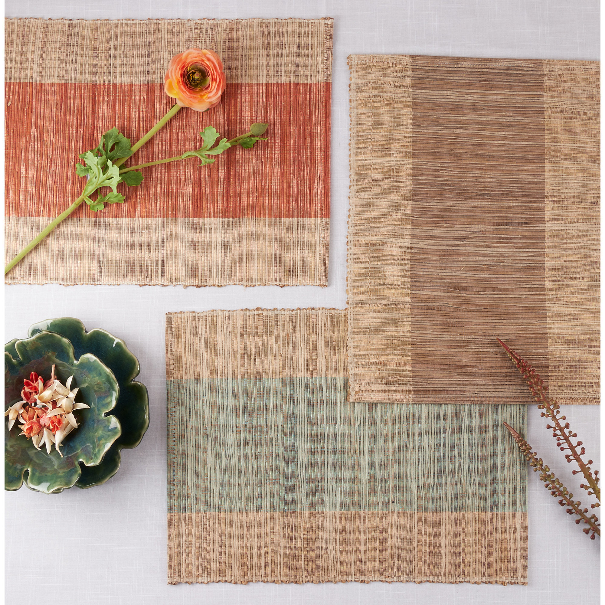 Shimmering Design 4 Piece Placemat Set, Turquoise