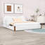 Lit plateforme et tête de lit tapissier en bois-129586260-129586263