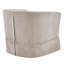 Fauteuil demi-tonneau pivotant en velours beige moderne - base à jupe, coussin moelleux, fauteuil d'appoint de salon