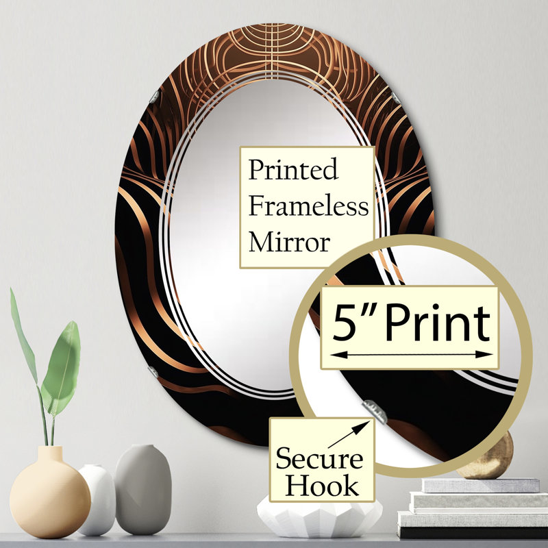 Miroir mural ovale, miroir décoratif décoratif - Barcia, 30 po x 20 po