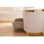 Gold Detailed Upholstery King 5-N Pc Made With Wood In White