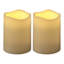 Set of 2 Waterproof LED Pillars, 3x4, White