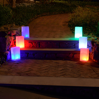 Ensemble de 6 luminaires à piles, changement de couleur - Ensemble de 6