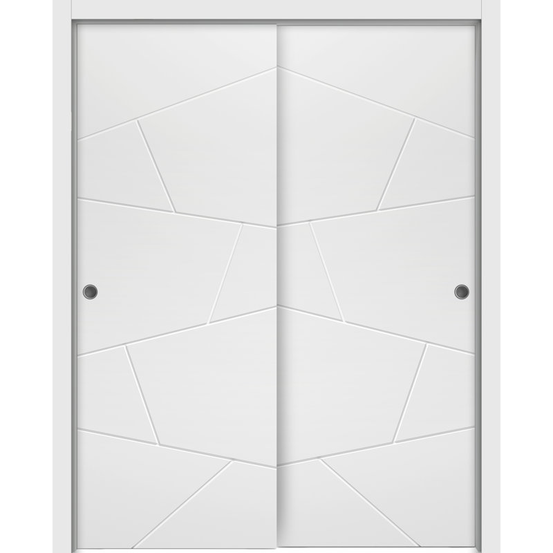 Portes à panneaux coulissantes en bois lambrissé Planum, 84 po x 96 po