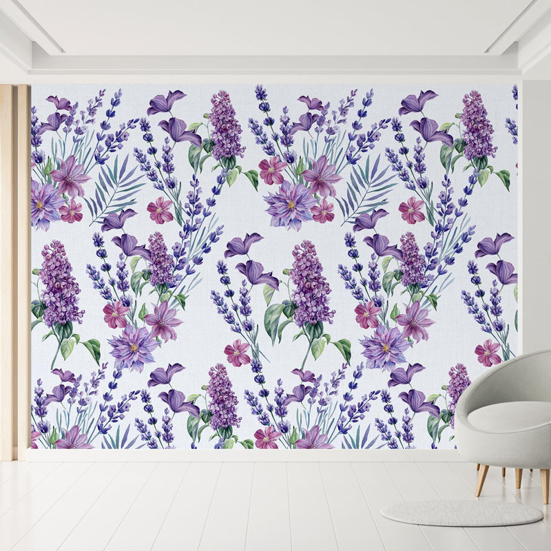 Lavande fleurs mauves, 132" L x 168" W
