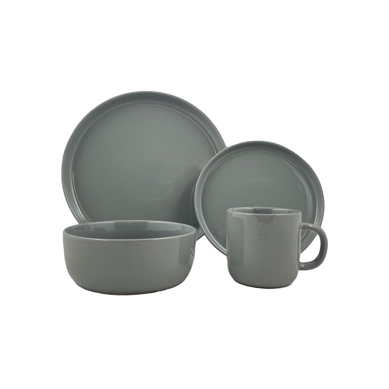 Canvas Home Reims Stoneware Dinnerware Set, Dark Gray
