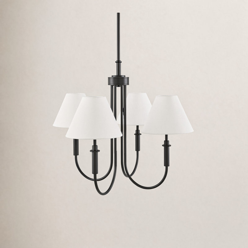 Lustre Celeste, Quatre lumières, Noir mat
