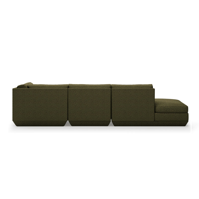 Podium Modular 4 PC Lounge Sectional B, Right Hand Facing, Copenhagen Terra