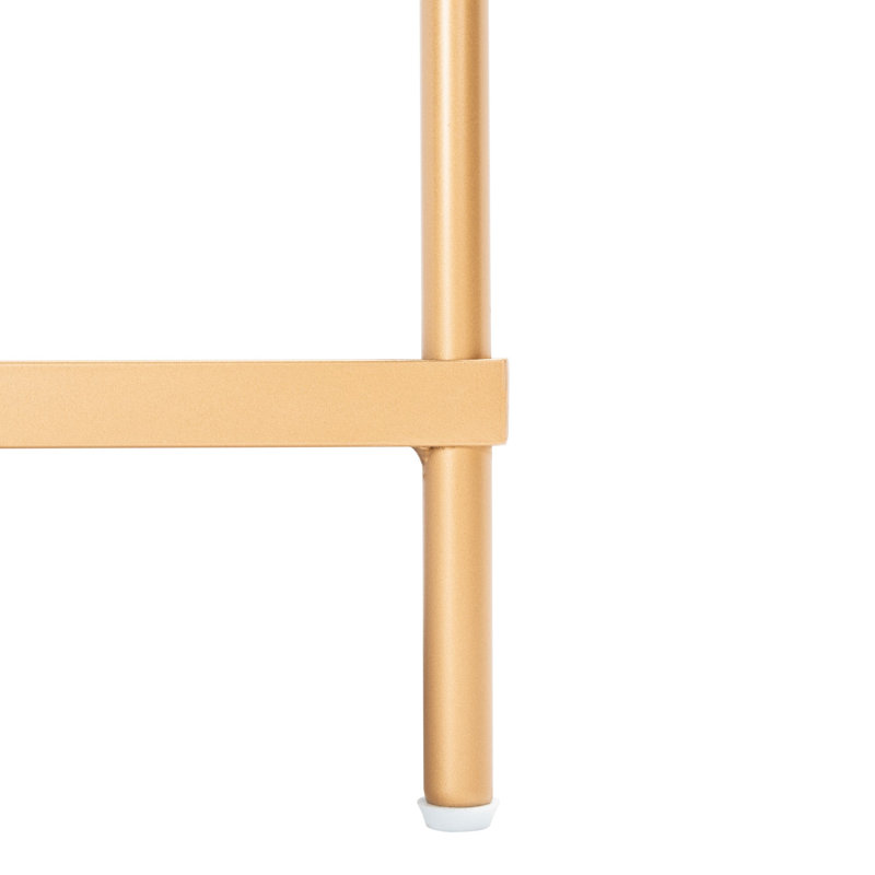 Glass Top End Table, Gold