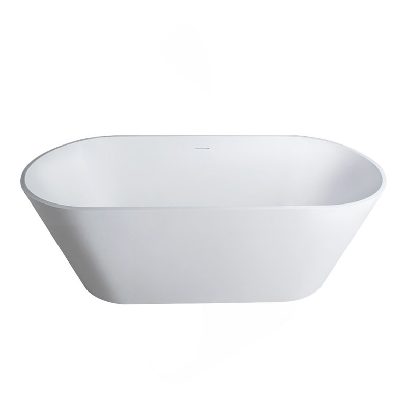 63 Inch Freestanding Solid Surface Soaking Bathtub For Bathroom
