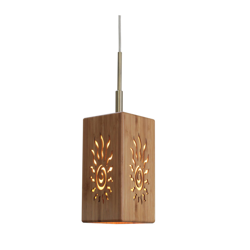 Luminaire suspendu simple à 1 lumière Newsom, Laiton classique