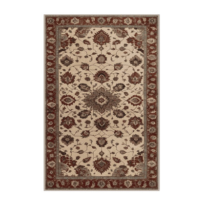 Machine Washable Persian Brown Area Rug