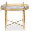 Pewter Octagon Tray with Gold Table-1690664571