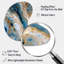 «Blue and White Marble Dreams», art mural abstrait en forme de métal, sculpture murale asymétrique en métal-103972567