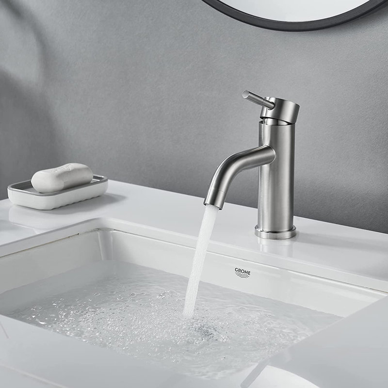 Single-Hole Single-handle Bathroom Faucet, Brushed Nickel