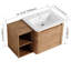 Meuble-lavabo mural avec lavabo et tablettes de rangement