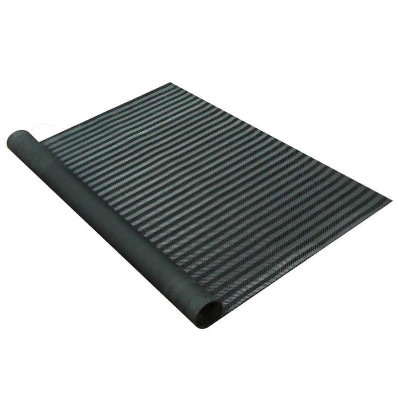 Revêtement de sol en caoutchouc pour garage en caoutchouc, 0.14" H x 36" W x 96" L