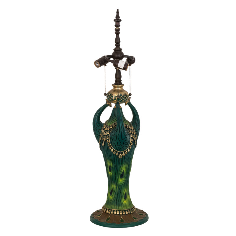Base de lampe paon en métal