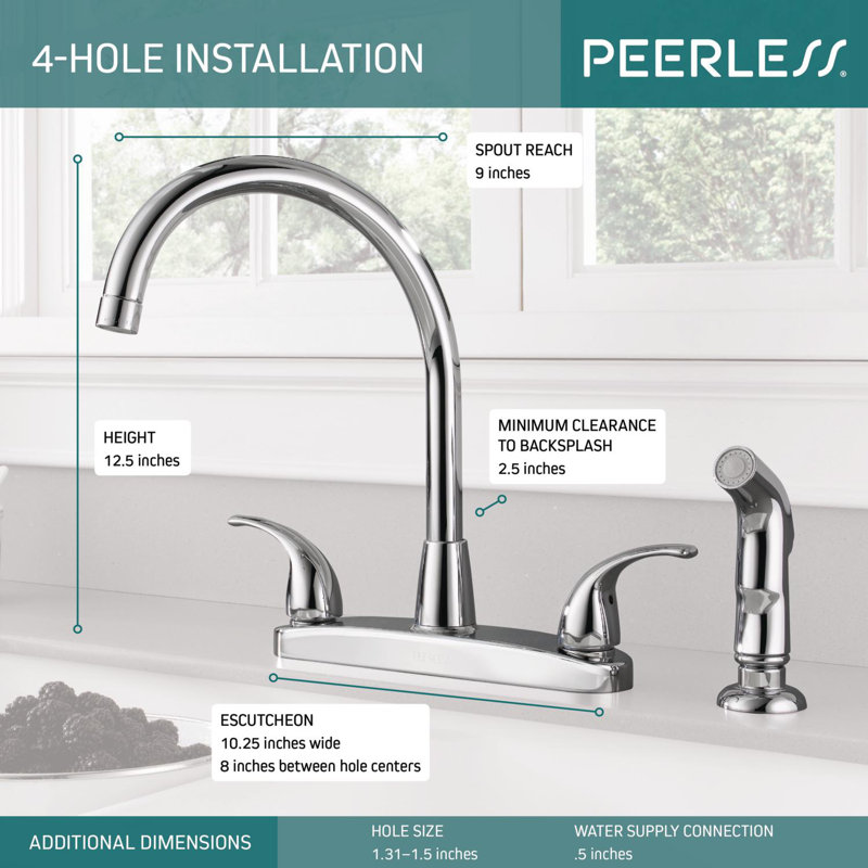 Peerless Faucets Kitchen Faucet, Chrome