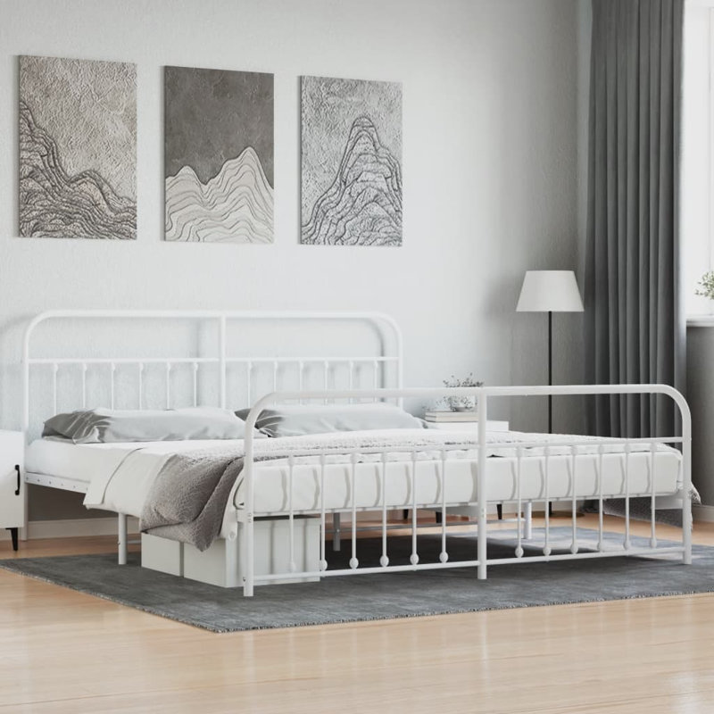 Winsford Bed, White, Super King (198 x 207 cm)