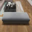 Banc rembourré gris-1062506656