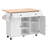 52in Kitchen Island Cart Rolling Storage Cabinet Table with Drawer Drop Leaf