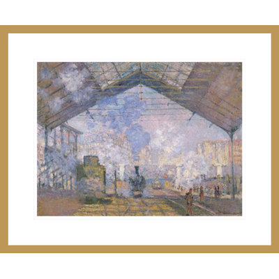 La gare Saint-Lazare par Claude Monet, impression giclée encadrée