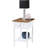 Country Oxford End Table With Built-In Charging Station, Dual Outlets, USB Ports, And Extended Power Cord
