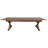 Eternity Rectangular Solid Pine Farm Dining Table with Folding X-Style Legs-88870828-88870827