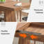 Table de salle à manger extensible pour 4 à 8 personnes, table de cuisine rectangulaire avec rangement, table de salle à manger de 43,3 po à 59 po avec rallonge pliante dissimulée, peu encombrante pour la cuisine, la salle à manger et l’appartement