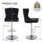 Swivel Velvet Counter Height Bar Stools With Lion Head Pull Ring For Kitchen Island-2125177598