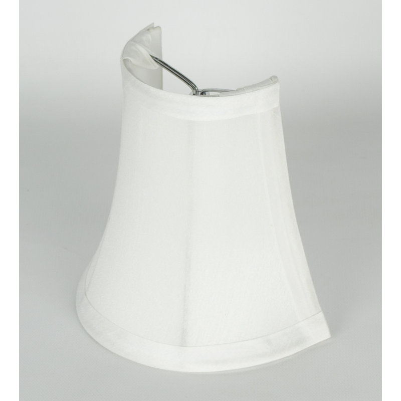 Abat-jour en soie/chantoung à cloche de 5 po (attache), Blanc cassé