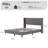 Full Size Bed Frame with Wingback Headboard, Velvet Upholstered Platform Bedframe with Wood Slats, No Box Spring Needed, Easy Assembly, Grey-9694081-9694143