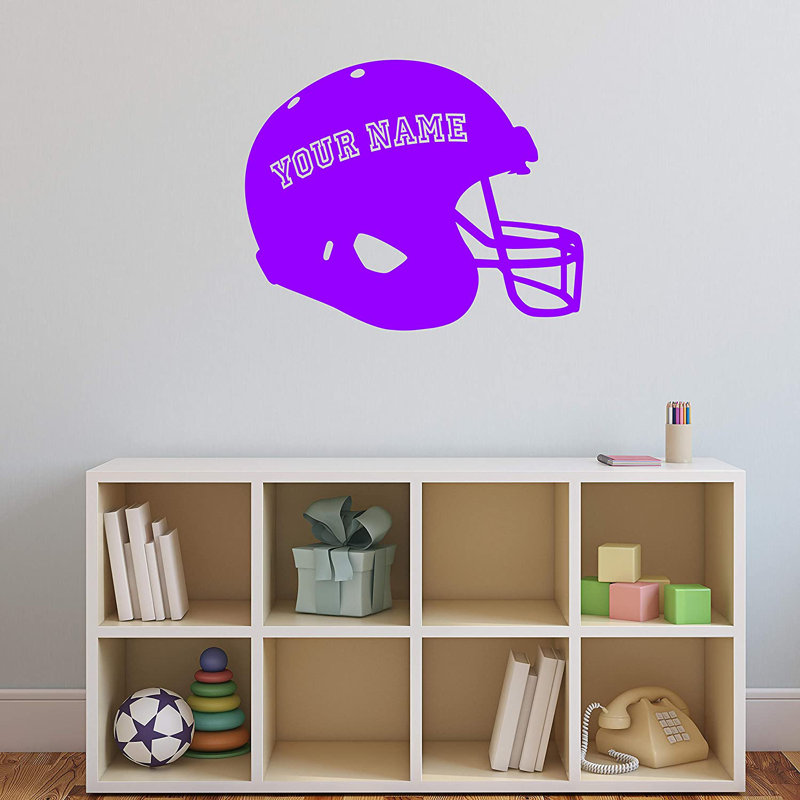 Adhésif décoratif casque de football Trinx - CS51, H 18 po x l 24 po, Violet, Oui